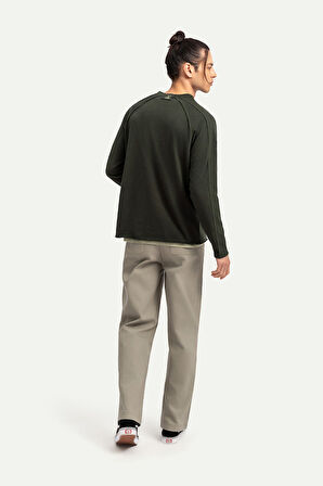 Unisex Basic Çift Taraflı Sweatshirt - Lyuga - Asphalt
