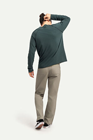 Unisex Basic Çift Taraflı Sweatshirt - Lyuga - Ocean