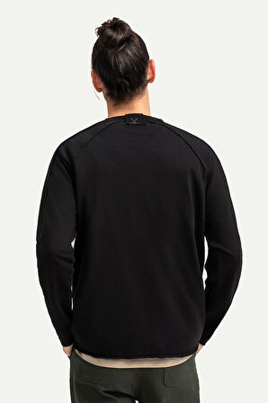 Unisex Basic Çift Taraflı Sweatshirt - Lyuga - Tar