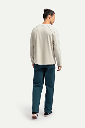 Unisex Basic Çift Taraflı Sweatshirt - Lyuga - Bone