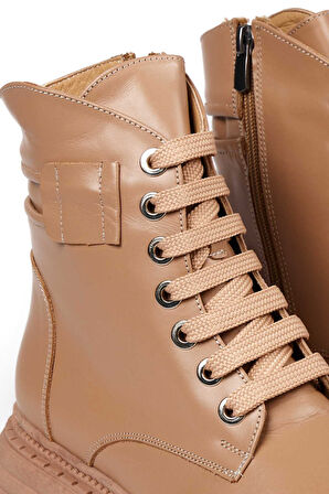 Bestello Bağcıklı Termo Taban Düz Bot 101-22516-02 Kadın Bot