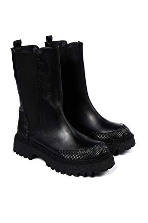 Bestello Lastikli Termoplastik Düz Bot 101-22511-01 Kadın Bot