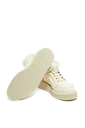 Bestello Kürklü Termo Taban Düz Bot 101-SNT22-99 Kadın Bot