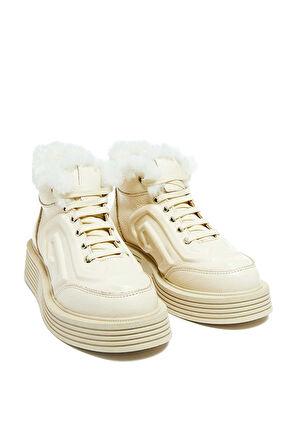 Bestello Kürklü Termo Taban Düz Bot 101-SNT22-99 Kadın Bot