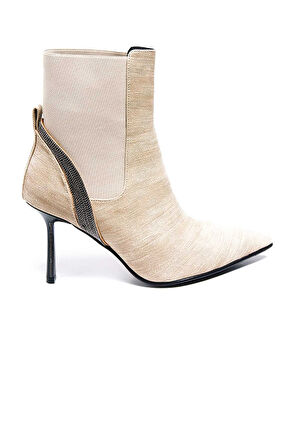 Bestello Taşlı Sivri Burun Neolit Taban Topuklu Bot 281-139 Kadın Bot