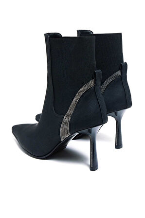 Bestello Taşlı Sivri Burun Neolit Taban Topuklu Bot 281-139 Kadın Bot