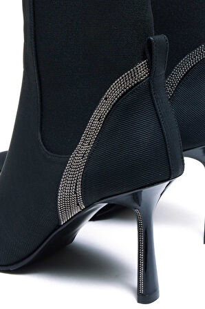 Bestello Taşlı Sivri Burun Neolit Taban Topuklu Bot 281-139 Kadın Bot