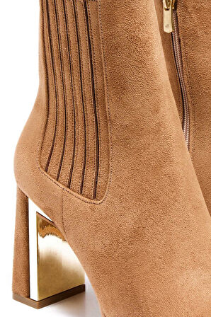 Bestello Bağcıksız Kalın Topuklu Neolit Taban Topuklu Bot 281-1190 Kadın Bot