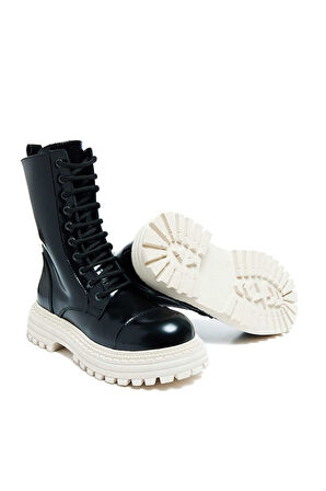 Bestello Bağcıklı Termo Taban Düz Bot 101-22516-03 Kadın Bot