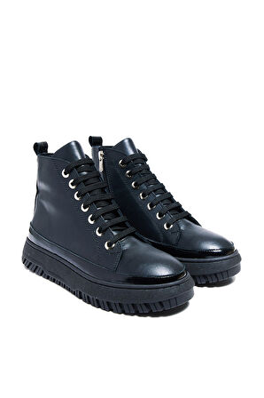 Bestello Bağcıklı Termo Taban Düz Bot 101-MASTER-02-24K Kadın Bot