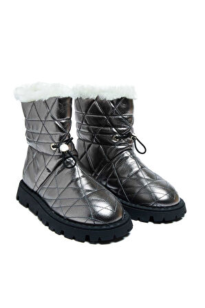 Bestello Kürklü Termoplastik Düz Bot 101-232518-15 Kadın Bot