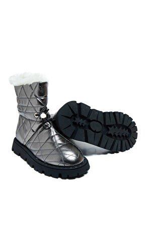 Bestello Kürklü Termoplastik Düz Bot 101-232518-15 Kadın Bot