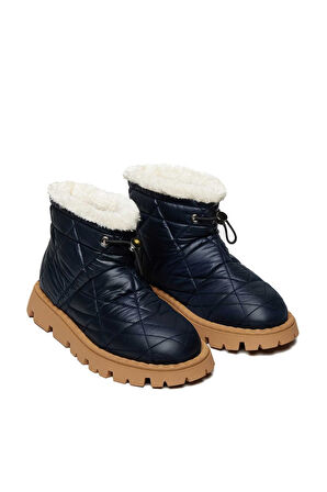 Bestello Kürklü Termo Taban Düz Bot 101-232518-18 Kadın Bot