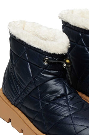 Bestello Kürklü Termo Taban Düz Bot 101-232518-18 Kadın Bot