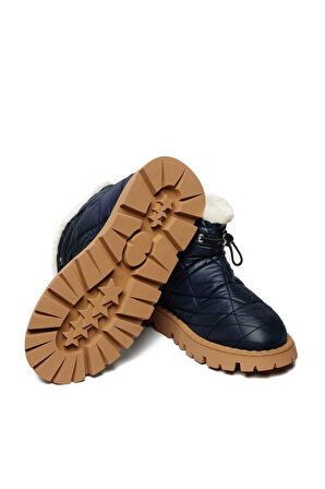 Bestello Kürklü Termo Taban Düz Bot 101-232518-18 Kadın Bot