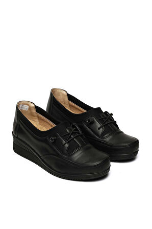 Bestello Bağcıklı Streç Detaylı Poli Taban Comfort 018-C191 Kadın Ayakkabı