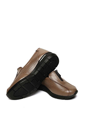 Bestello Bağcıksız Fermuar Detaylı Poli Taban Comfort 018-F226 Kadın Ayakkabı