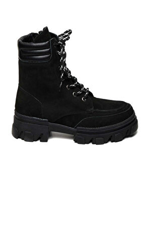 Bestello Bağcıklı Kauçuk Taban Düz Bot 101-41030 Kadın Bot