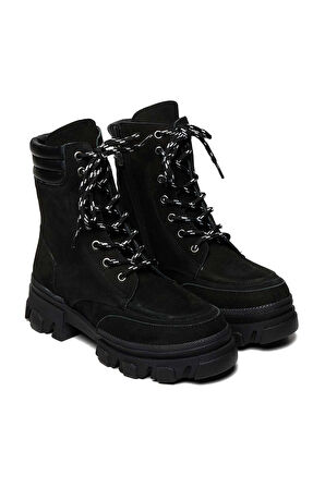 Bestello Bağcıklı Kauçuk Taban Düz Bot 101-41030 Kadın Bot