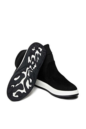 Bestello Bağcıksız Streç Lastikli Termo Taban Düz Bot 332-23136 Kadın Bot