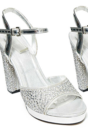 Bestello Taşlı Neolit Taban Kalın Topuklu Ayakkabı 331-390 Kadın Ayakkabı