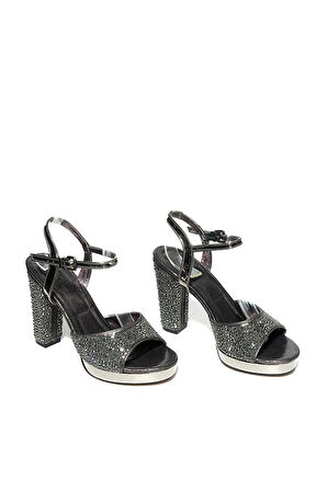 Bestello Taşlı Neolit Taban Kalın Topuklu Ayakkabı 331-390 Kadın Ayakkabı