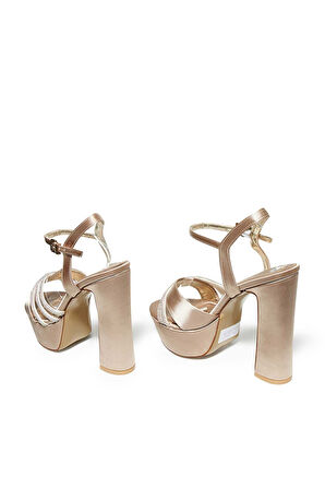 Bestello Çapraz Bantlı Neolit Taban Kalın Topuklu Ayakkabı 331-1015 Kadın Ayakkabı