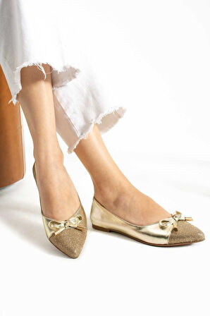 Bestello Fiyonklu Kauçuk Taban Babet 331-1453 Kadın Babet