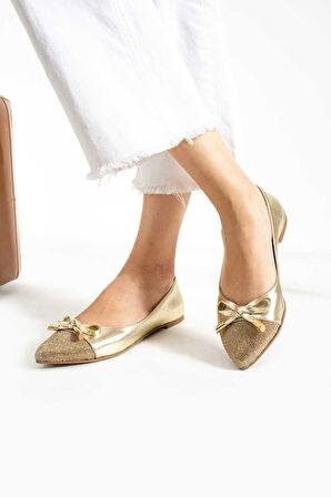 Bestello Fiyonklu Kauçuk Taban Babet 331-1453 Kadın Babet