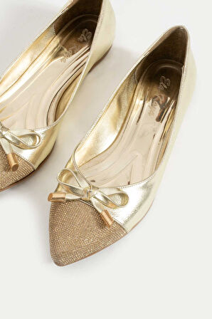 Bestello Fiyonklu Kauçuk Taban Babet 331-1453 Kadın Babet