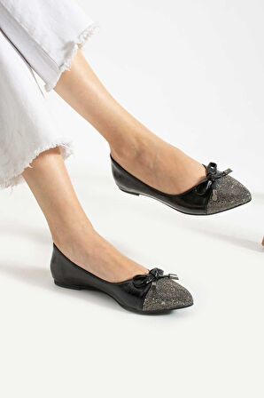 Bestello Fiyonklu Kauçuk Taban Babet 331-1453 Kadın Babet