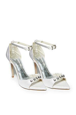 Bestello Taşlı Açık Burun Detaylı Neolit Taban İnce Topuklu Ayakkabı 331-140 Kadın Ayakkabı