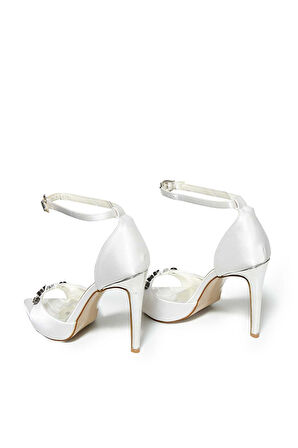 Bestello Taşlı Açık Burun Detaylı Neolit Taban İnce Topuklu Ayakkabı 331-140 Kadın Ayakkabı