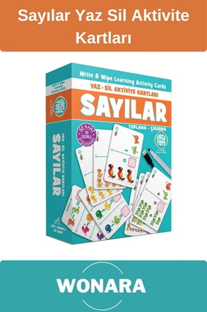 Deluxe Çocuklar İçin Matematik ve Sayılar Odaklı El Göz Koordinasyon Yaz Sil Eğitici Aktivite Seti