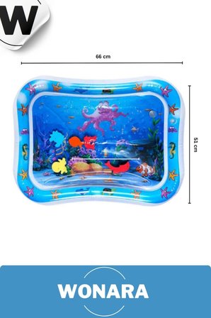 Dayanıklı Bpa İ̇Çermez Güvenli Eğlenceli Bebek Kas Gelişimine Yardımcı Yatak Minder Su Oyun Matı