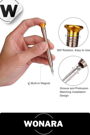 Özel Üretim 112 Gr Ağırlığında Hafif Hassas Tamirat İçin Mini Çıtçıtlı Cüzdan Tornavida Seti