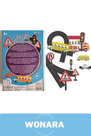 Eğitici Zeka Geliştirici Aile ile El-Göz Koordinasyonu Desteği Eğlenceli Trafik Öğreniyorum Seti