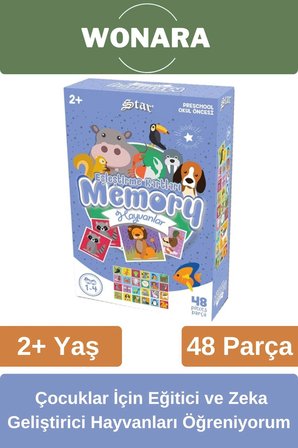 Eğitici Zeka Geliştirici Aile ile El-Göz Koordinasyonu Desteği Eğlenceli Hayvanları Öğreniyorum Seti