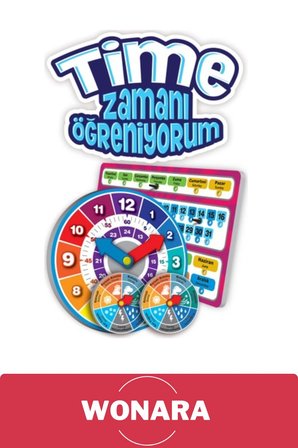 Eğitici Zeka Geliştirici Aile ile El-Göz Koordinasyonu Desteği Eğlenceli Zaman Kavramları Seti