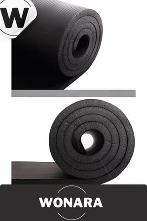 Pratik Taşıma Askılı Kaymaz Yüzeyli Çift Yönlü Fitness Yoga Matı Kamp Çadır Spor Minderi 183x61 Cm