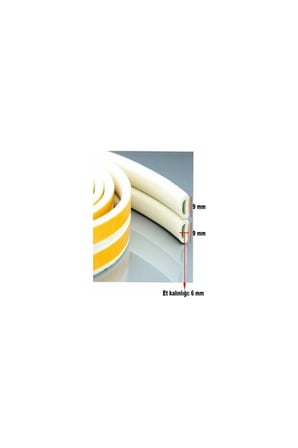 Pvc Doğrama Pencere Fitili İzolasyon Bandı Kendinden Yapışkanlı Beyaz Kauçuk Yalıtım Bant 2x10=20 Mt