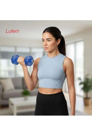 Özel Üretim Fitness Spor Okul Koşu Bpa İçermeyen Plastik Matara Mavi Günlük Dambıl Suluk 500 ml