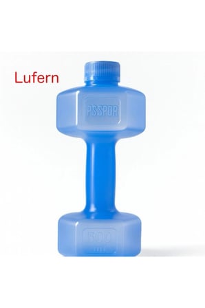 Özel Üretim Fitness Spor Okul Koşu Bpa İçermeyen Plastik Matara Mavi Günlük Dambıl Suluk 500 ml