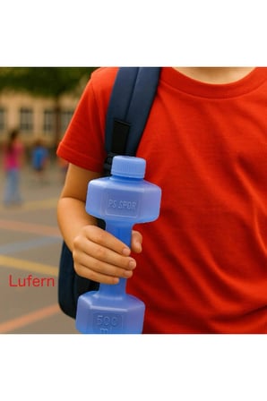 Özel Üretim Fitness Spor Okul Koşu Bpa İçermeyen Plastik Matara Mavi Günlük Dambıl Suluk 500 ml