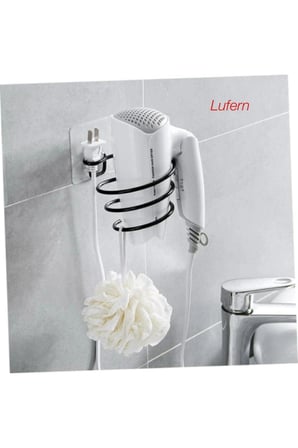 Dayanıklı Saç Kurutma Makinesi Fön Tutucu Askı Banyo Aksesuarı Yapışkanlı Çok Amaçlı Sabit Güvenli