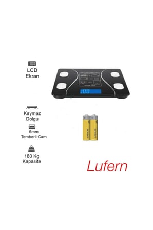 Bluetooth Özellikli Akıllı Tartı Kilo Vücut Yağı Su Oranı Kas Kütlesi Protein Oranı Kemik Kütlesi