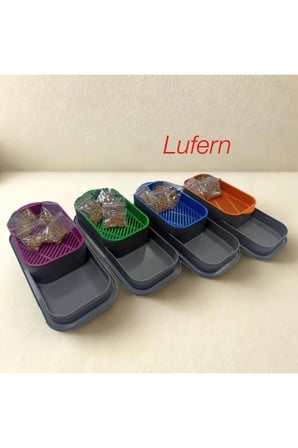 Özel Tasarım Topraksız Kedi Çimi Kabı Hidroponik Sistem Doğal Lif Çim Tohumu Yer Kaplamaz 25x10 cm