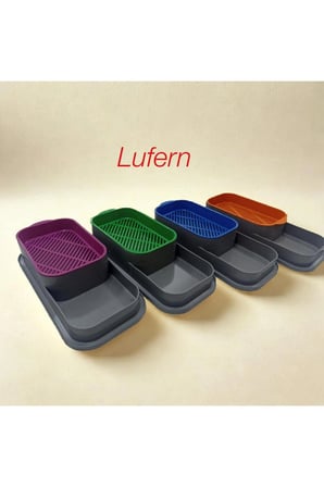 Özel Tasarım Topraksız Kedi Çimi Kabı Hidroponik Sistem Doğal Lif Çim Tohumu Yer Kaplamaz 25x10 cm