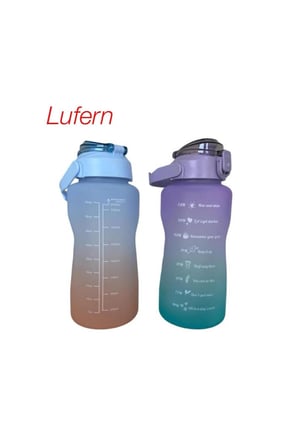Uzun Ömürlü Günlük Motivasyonel Su Matarası 2 Litre BPA İçermez Geniş Ağzı Zaman Çizelgeli Spor Ofis