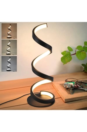 Özel Tasarım Kıvrımlı Spiral Gece Lambası Led 3 Farklı Işık Modu Yatak Oturma Odası Düşük Enerji